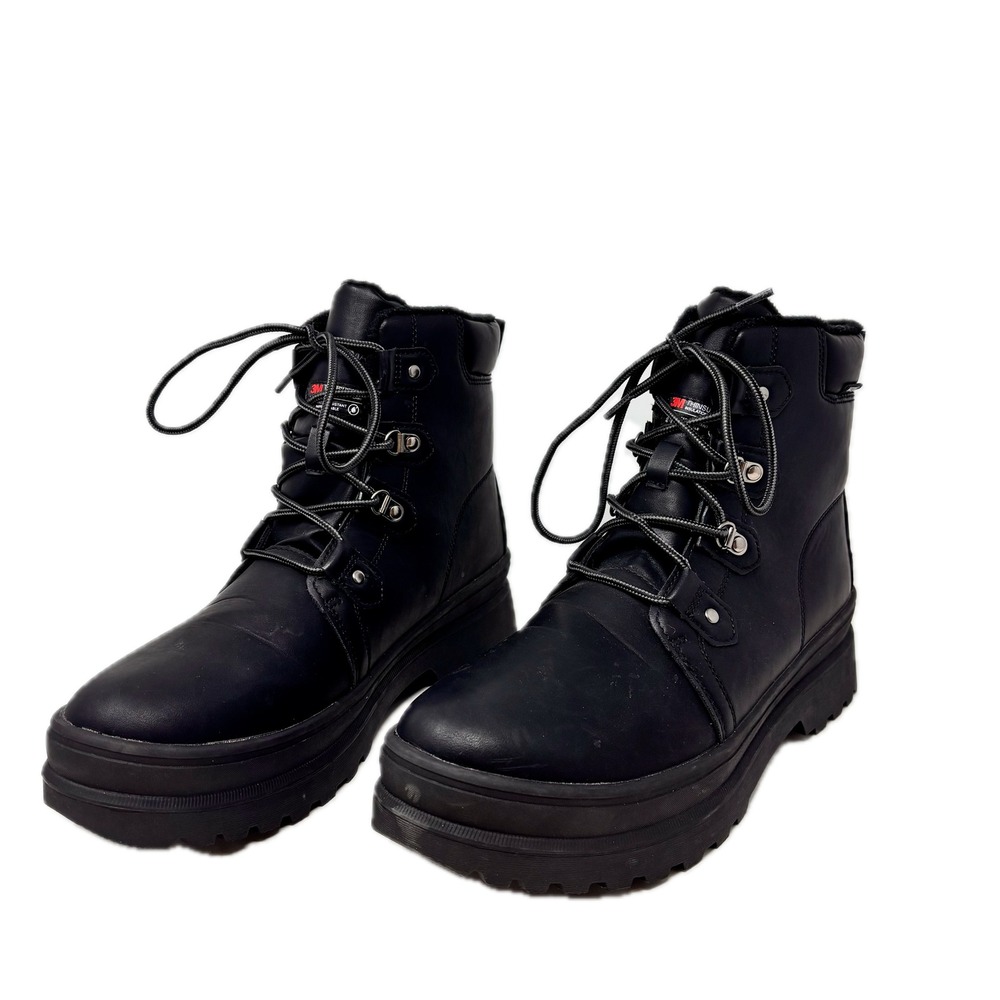 Bruno Marc Mens Snow Boots Waterproof 3M Thinsulate Insulated Black SBSB223M 10